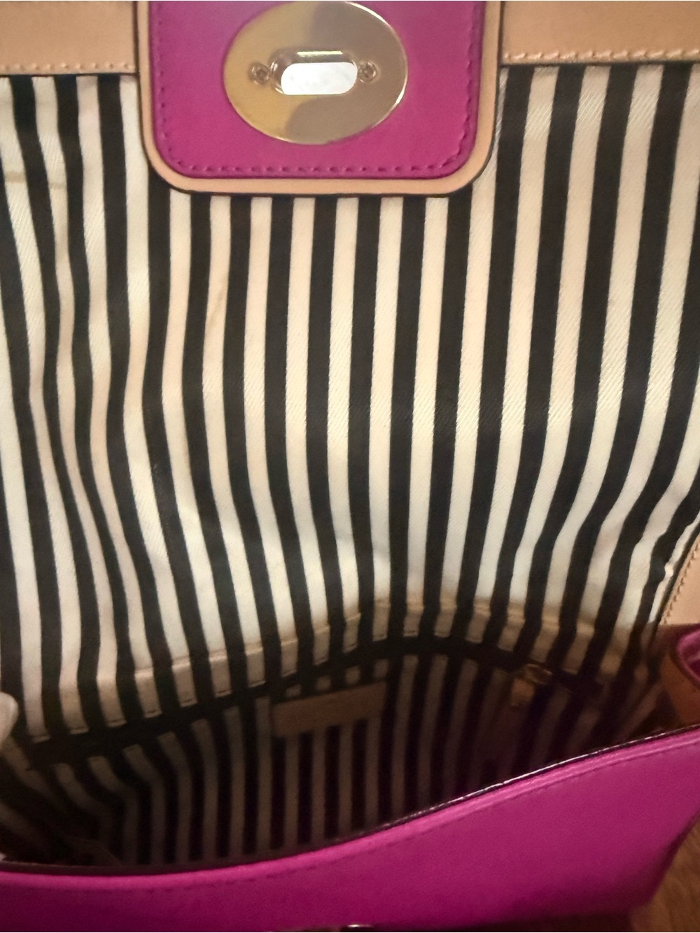 kate spade Hot Pink Leather Crossbody Bag with Turn-Lock - Picture 12 of 13